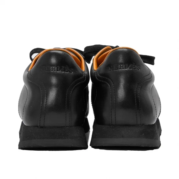 エルメスHERMES レザースニーカー 黒37(23.5位) K-122524_013