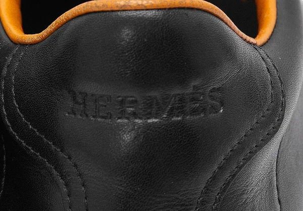 エルメスHERMES レザースニーカー 黒37(23.5位) K-122524_017
