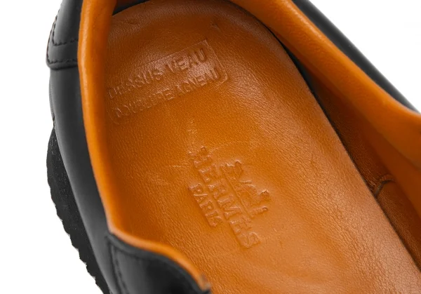 エルメスHERMES レザースニーカー 黒37(23.5位) K-122524_019