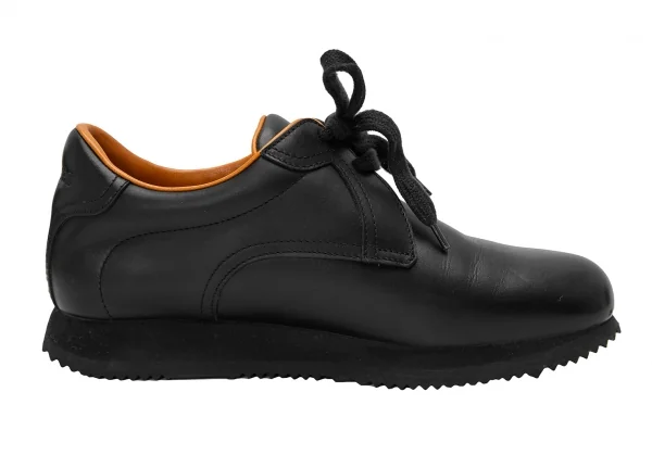 エルメスHERMES レザースニーカー 黒37(23.5位) K-122524_006