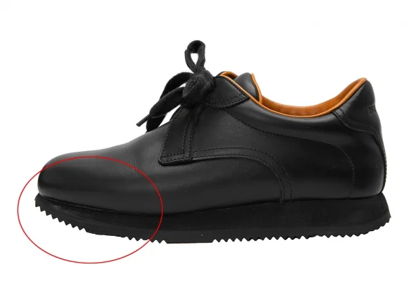エルメスHERMES レザースニーカー 黒37(23.5位) K-122524_007