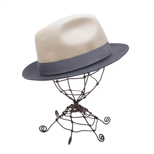 ボルサリーノBorsalino ウールフェルトバイカラーハット グレー濃淡61 K-122541_003