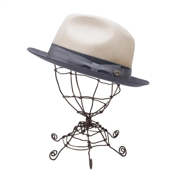 ボルサリーノBorsalino ウールフェルトバイカラーハット グレー濃淡61 K-122541_004