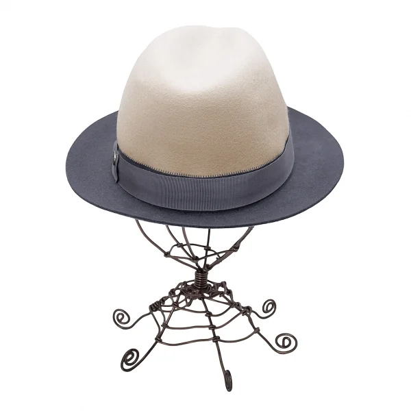 ボルサリーノBorsalino ウールフェルトバイカラーハット グレー濃淡61 K-122541_005