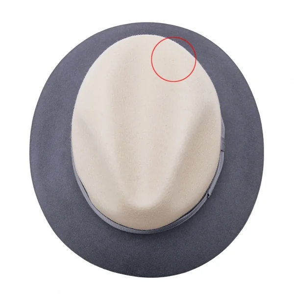 ボルサリーノBorsalino ウールフェルトバイカラーハット グレー濃淡61 K-122541_006