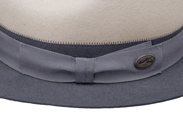 ボルサリーノBorsalino ウールフェルトバイカラーハット グレー濃淡61 K-122541_008