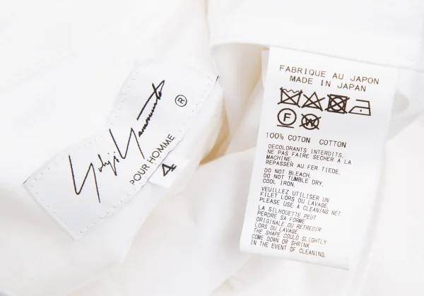 Yohji Yamamoto POUR HOMME Pleats Flap Long Sleeve Shirt K-122547_019