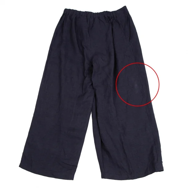ワイズフォーリビングY's for living テンセルリネンハーフラップパンツ 紺M位 K-122551_010