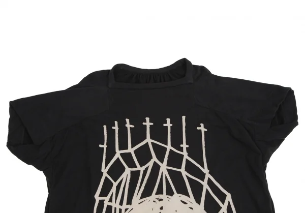 ベルンハルトウィルヘルム Bernhard Willhelm グラフィックプリント半袖スウェットワンピース 黒モカ0S K-122585_003