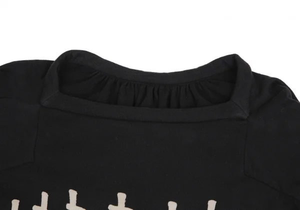 ベルンハルトウィルヘルム Bernhard Willhelm グラフィックプリント半袖スウェットワンピース 黒モカ0S K-122585_004