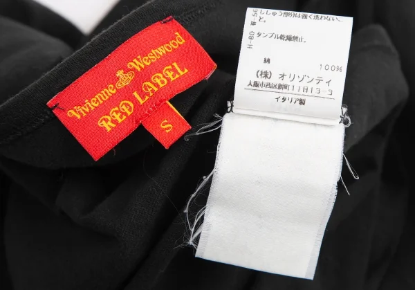 ヴィヴィアンウエストウッド レッドレーベルVivienne Westwood Red Label オーブワンポイント刺繍カットソー 黒S K-122590_018