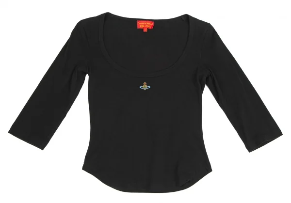 ヴィヴィアンウエストウッド レッドレーベルVivienne Westwood Red Label オーブワンポイント刺繍カットソー 黒S K-122590_002