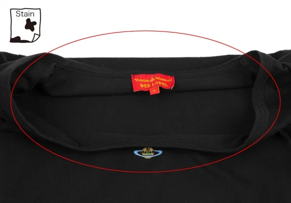 ヴィヴィアンウエストウッド レッドレーベルVivienne Westwood Red Label オーブワンポイント刺繍カットソー 黒S K-122590_006