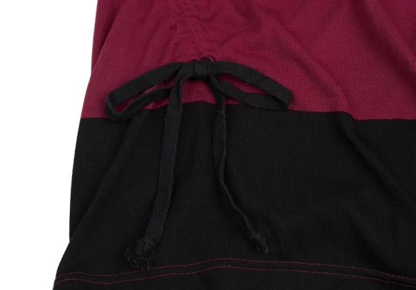 ヴィヴィアンウエストウッド レッドレーベルVivienne Westwood Red Label サイドギャザーデザインスクエアネックチュニック 紺ボルドー水色2 K-122593_009