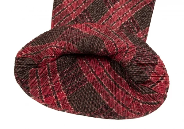 プリーツプリーズPLEATS PLEASE アーガイルチェックプリントセットアップ 赤緑3 K-122623_008