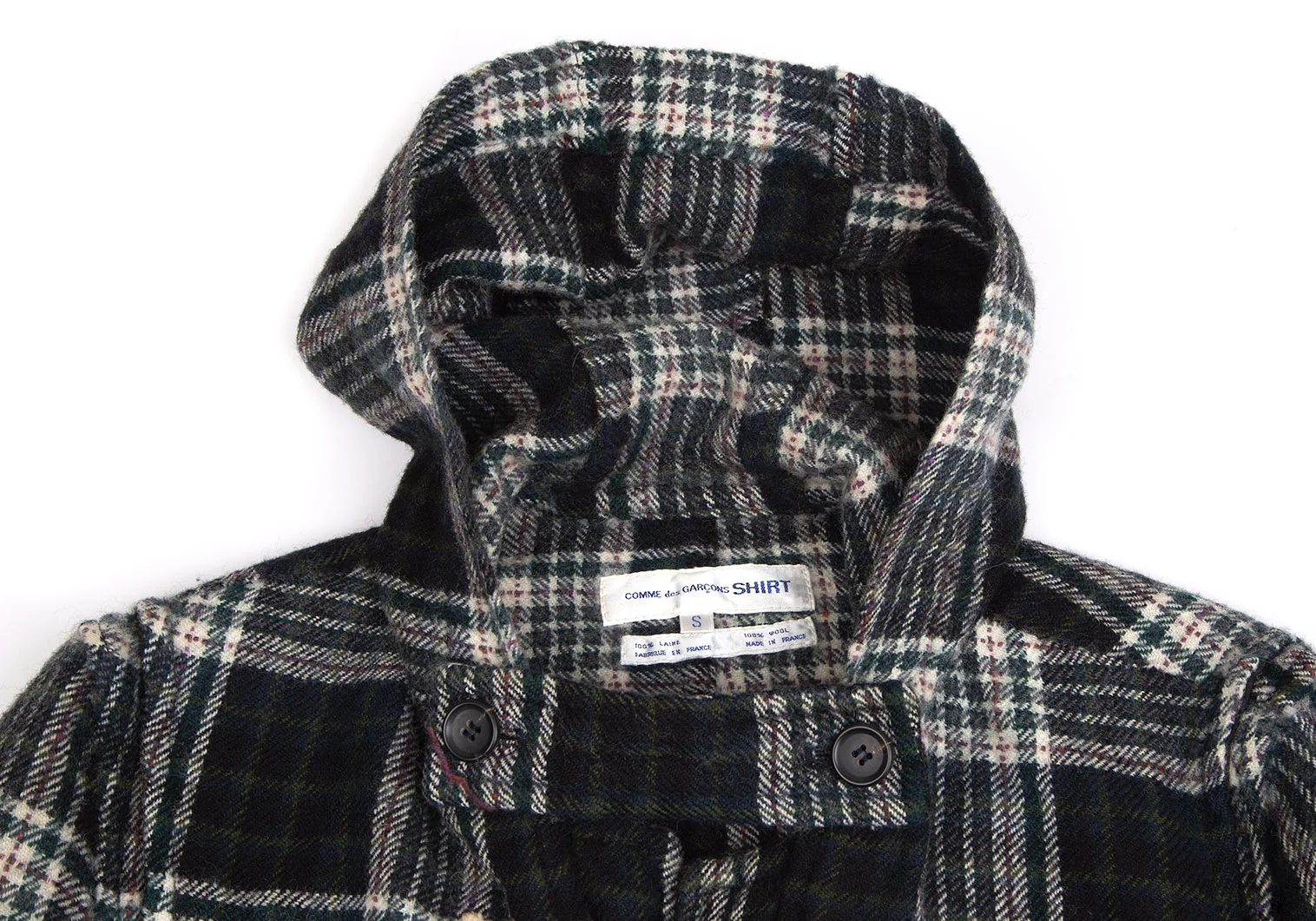 COMME des GARCONS SHIRT ウール縮重ダッフルコート S COMME des GARCONS SHIRT ウール縮重ダッフルコート S