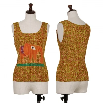 PLEATS PLEASE Elephant Patched Tank Top