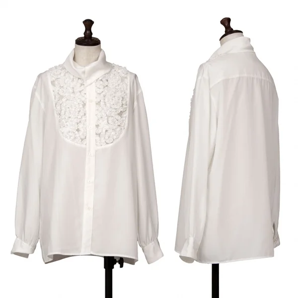 JUNIOR GAULTIER Mesh Frill Switching Shirt White 40 K-122929_001
