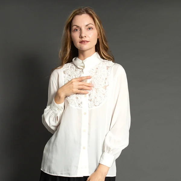 JUNIOR GAULTIER Mesh Frill Switching Shirt K-122929_018