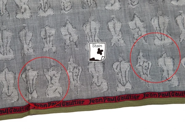 ジャンポールゴルチエJean Paul GAULTIER トルソージャガードハンカチ グレー他 K-122934_004