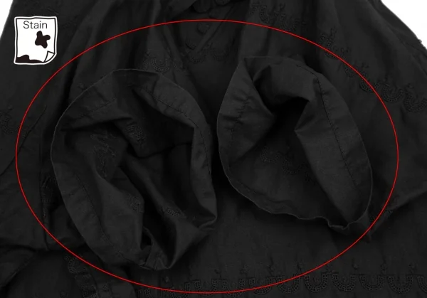 ISSEY MIYAKE HaaT Embroidered Lace V-neck Short Sleeve Dress K-122973_008