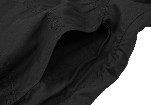 ISSEY MIYAKE HaaT Embroidered Lace V-neck Short Sleeve Dress K-122973_012