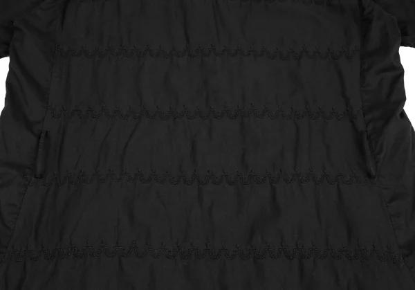 ISSEY MIYAKE HaaT Embroidered Lace V-neck Short Sleeve Dress K-122973_015