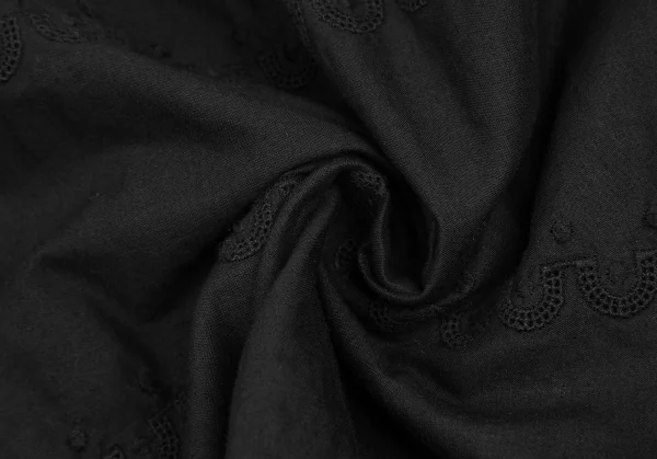 ISSEY MIYAKE HaaT Embroidered Lace V-neck Short Sleeve Dress K-122973_018