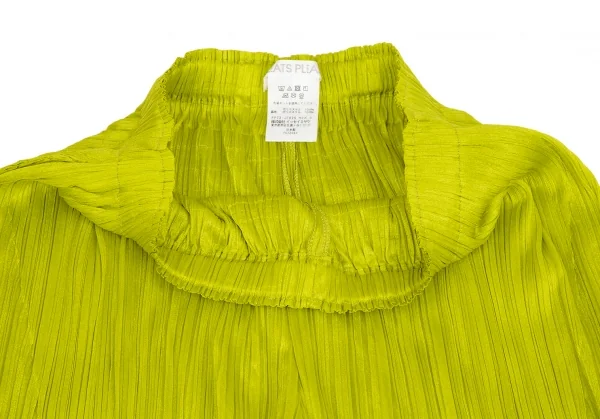 プリーツプリーズPLEATS PLEASE シャイニープリーツスーパーワイドパンツ 黄緑3 K-122989_004
