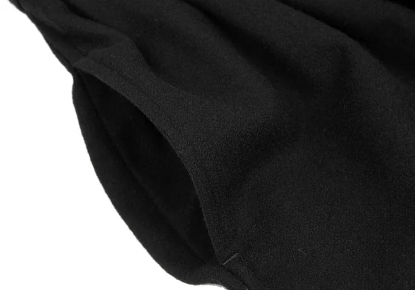 トリコ コムデギャルソンtricot COMME des GARCONSメルトンタッククロップドパンツ 黒M K-123085_003