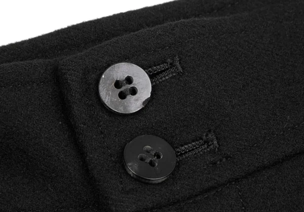 トリコ コムデギャルソンtricot COMME des GARCONSメルトンタッククロップドパンツ 黒M K-123085_004