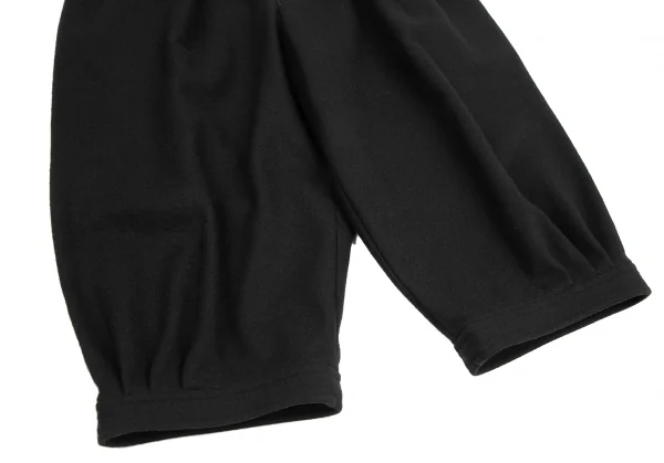 トリコ コムデギャルソンtricot COMME des GARCONSメルトンタッククロップドパンツ 黒M K-123085_006