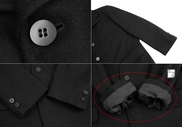 トリコ コムデギャルソンtricot COMME des GARCONS メルトンセットアップスーツ 黒M位 K-123086_005