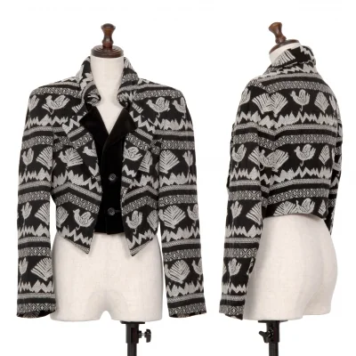 COMME des GARCONS Velor Layered Embroidery Jacket