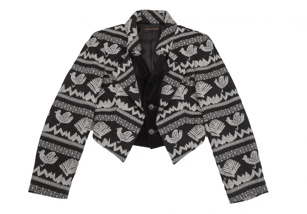 COMME des GARCONS Velor Layered Embroidery Jacket K-123122_002
