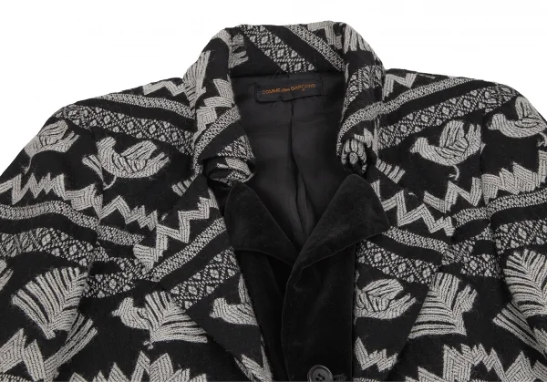 COMME des GARCONS Velor Layered Embroidery Jacket K-123122_003