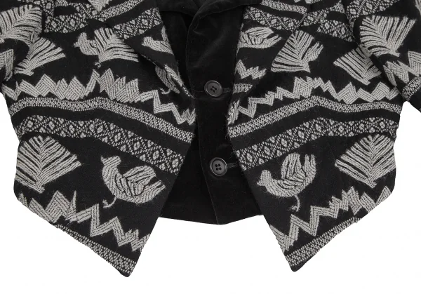 COMME des GARCONS Velor Layered Embroidery Jacket K-123122_011