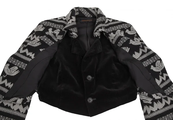 COMME des GARCONS Velor Layered Embroidery Jacket K-123122_013