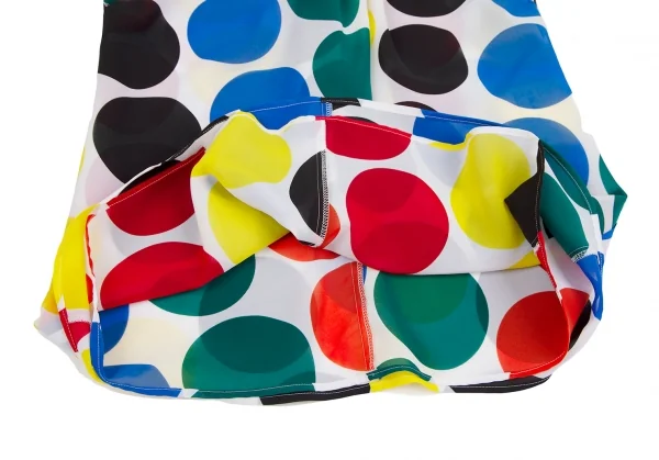 ジュンヤワタナベ コムデギャルソンJUNYA WATANABE COMME des GARCONSパール装飾マルチドットプリントノースリーブトップス 白マルチM K-123164_007