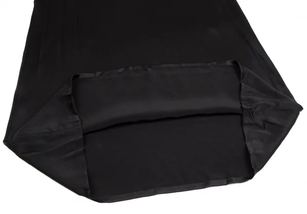 ヨウジヤマモト ノアールYohji Yamamoto NOIR メッシュ切替シルクワンピース 黒S K-123170_012