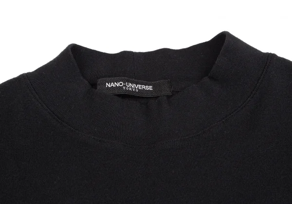 ナノユニバースnano universe コットンモックネックTシャツ 黒L K-123178_002