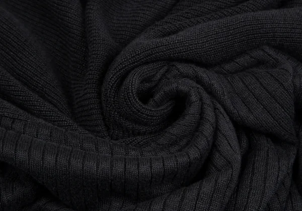 イッセイミヤケ メンISSEY MIYAKE MEN リネンリブ切替ニットセーター 黒L K-123179_010