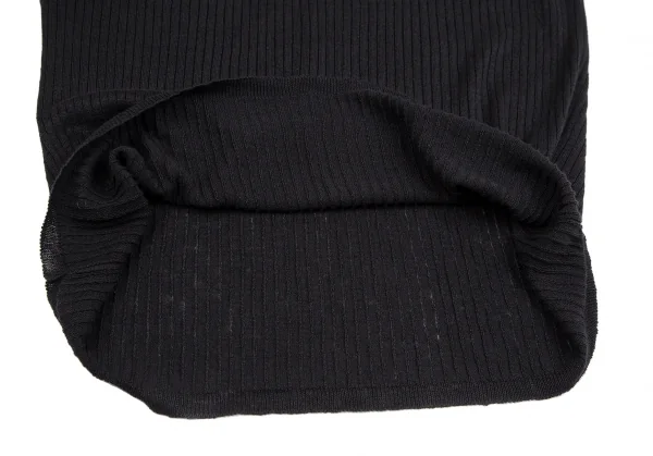 イッセイミヤケ メンISSEY MIYAKE MEN リネンリブ切替ニットセーター 黒L K-123179_007