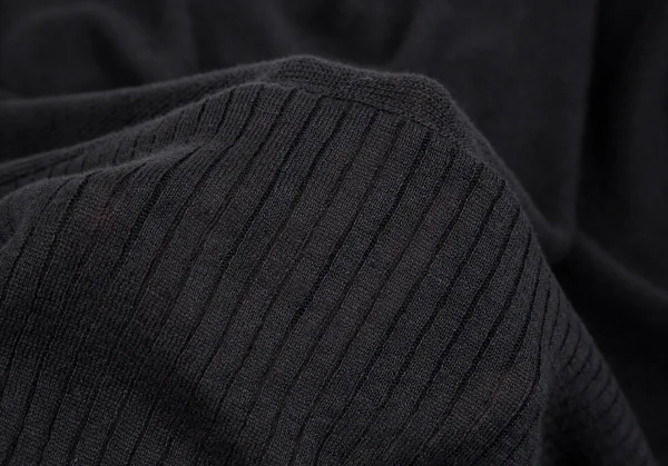 イッセイミヤケ メンISSEY MIYAKE MEN リネンリブ切替ニットセーター 黒L K-123179_009
