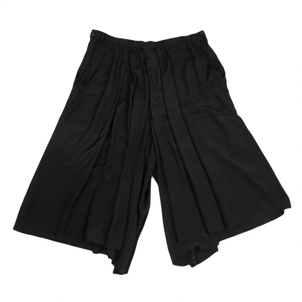 ヨウジヤマモト プールオムYohji Yamamoto POUR HOMME レーヨンハカマパンツ 黒3 K-123181_001