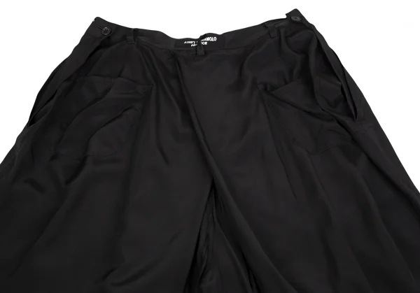 ヨウジヤマモト プールオムYohji Yamamoto POUR HOMME レーヨンハカマパンツ 黒3 K-123181_011