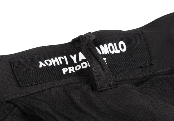 ヨウジヤマモト プールオムYohji Yamamoto POUR HOMME レーヨンハカマパンツ 黒3 K-123181_012