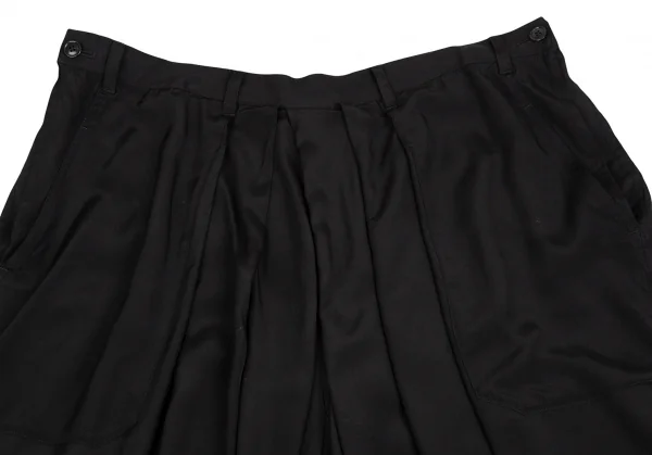ヨウジヤマモト プールオムYohji Yamamoto POUR HOMME レーヨンハカマパンツ 黒3 K-123181_002
