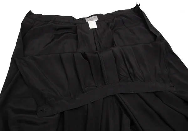 ヨウジヤマモト プールオムYohji Yamamoto POUR HOMME レーヨンハカマパンツ 黒3 K-123181_005