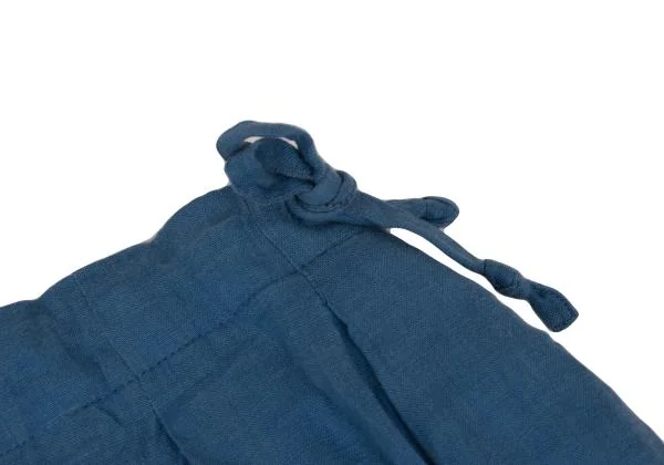 ヨウジヤマモト プールオムYohji Yamamoto POUR HOMME リネンレーヨンバイカラーバルーンカラスパンツ 青黒3 K-123182_008